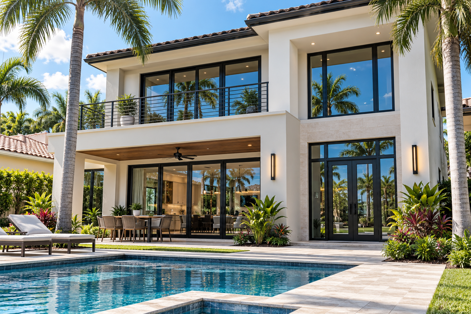 South Florida home with impact-resistant windows and doors