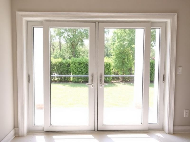 Bright interior with new impact-rated glass doors overlooking a green yard